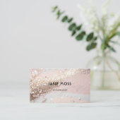 Moderne Glitzer Salon Business Card Visitenkarte (Stehend Vorderseite)