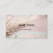 Moderne Glitzer Salon Business Card Visitenkarte (Vorderseite)
