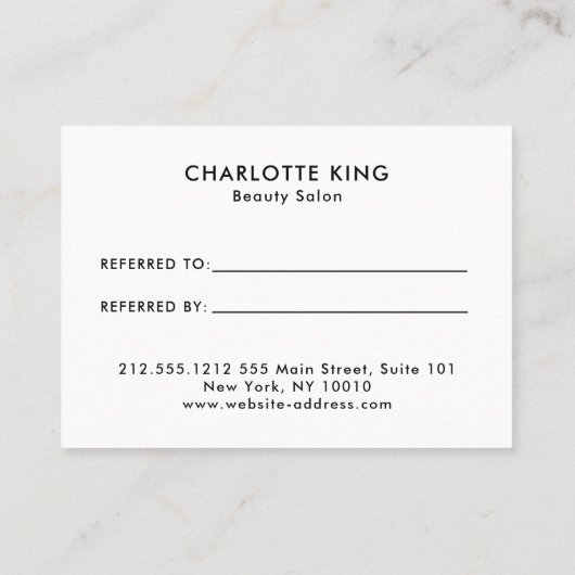 Moderne Glitzer Salon Discount Card Rabattkarte (Rückseite)