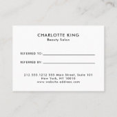 Moderne Glitzer Salon Discount Card Rabattkarte (Rückseite)