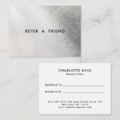 Moderne Glitzer Salon Discount Card Rabattkarte (Vorne/Hinten)