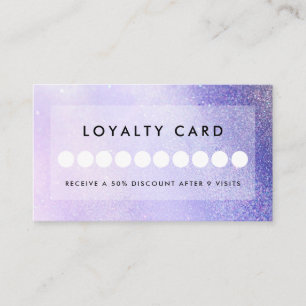 Moderne Glitzer Salon Loyalty Business Card Visitenkarte