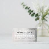 Moderne Glitzer Salon Loyalty Business Card Visitenkarte (Stehend Vorderseite)