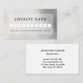 Moderne Glitzer Salon Loyalty Business Card Visitenkarte (Vorne/Hinten)