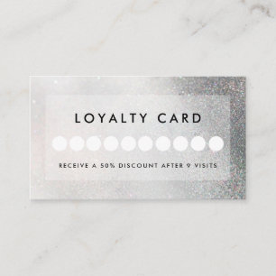 Moderne Glitzer Salon Loyalty Business Card Visitenkarte