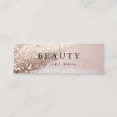 Moderne Glitzer Salon Mini Business Card Mini Visitenkarte (Vorderseite)