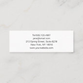 Moderne Glitzer Salon Mini Business Card Visitenkarte (Rückseite)