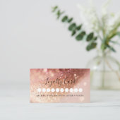 Moderne Glitzer Salon & Wellness-Center Loyalty Ca Visitenkarte (Stehend Vorderseite)