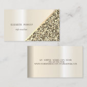 Moderne Glitzer Sequins Geometrisch, Abstrakt Visitenkarte (Vorne/Hinten)