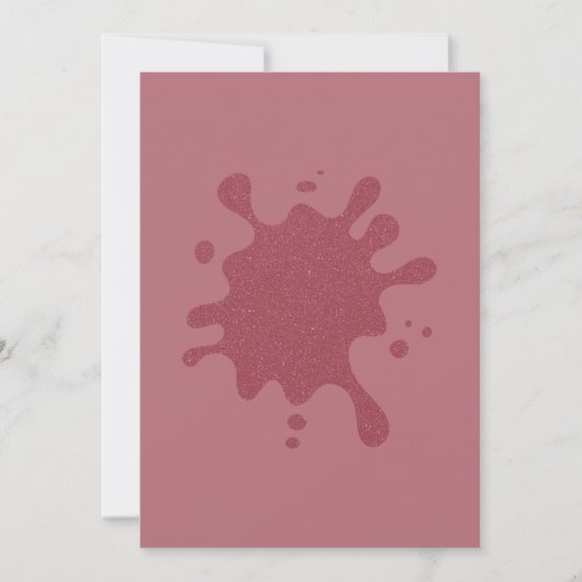 Moderne Glitzer Splash Rose Gold Einladung (Vorderseite)