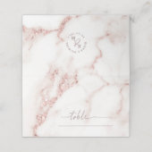 Moderne Glitzer Table Place Rose Gold ID816 Platzkarte (Außenseite Aufgefaltet)