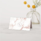 Moderne Glitzer Table Place Rose Gold ID816 Platzkarte (Rückseite)