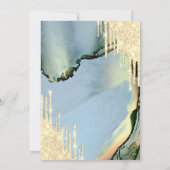 Moderne Glitzer Tropfen Alkohol Tinte 18. Geburtst Einladung (Rückseite)