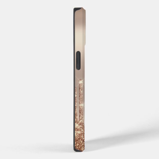 Moderne Glitzer-Tropfen, Monogramm-Gehäuse Case-Mate iPhone Hülle (Rückseite / Rechts)