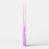 Moderne Glitzer-Tropfen, Ombre, Monogram-Erdbeere Case-Mate iPhone Hülle (Rückseite / Rechts)