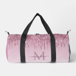 Moderne Glitzer Tropfen Personalisiert Monogramm N Duffle Bag