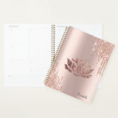 Moderne Glitzer Tropfen Rose Gold Lotus Planer (Anzeige)