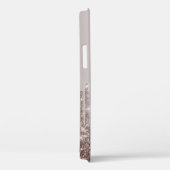 Moderne Glitzer Tropfen Rose Gold, Monogram Case M (Rückseite / Rechts)