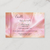 Moderne Glitzer- und Rosatpflege Visitenkarte (Rückseite)