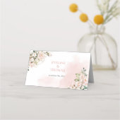 Moderne Glitzern aus Boho Rosa Rose Platzkarte (Rückseite)