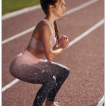 Moderne Glitzern aus schwarz-rosa Glitzer Leggings<br><div class="desc">Moderne Glitzern aus schwarz-rosa Glitzer</div>
