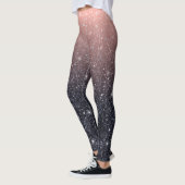 Moderne Glitzern aus schwarz-rosa Glitzer Leggings (Links)