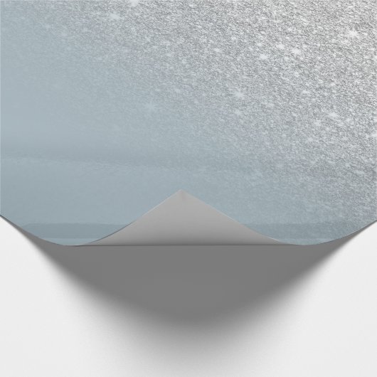 Moderne Glitzern aus silberfarbenem Glitzer Geschenkpapier (Ecke)
