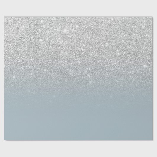 Moderne Glitzern aus silberfarbenem Glitzer Geschenkpapier (Flach)