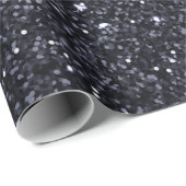 Moderne Glitzern in Schwarz und Rosa Glitzer Geschenkpapier (Rolleneckpunkt)
