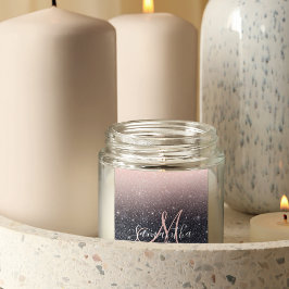 Moderne Glitzern in Schwarz und Rosa Glitzer Quadratischer Aufkleber