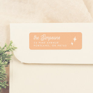 Moderne Glitzern Retro-Familienname gelb