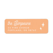 Moderne Glitzern Retro-Familienname gelb (Vorne)