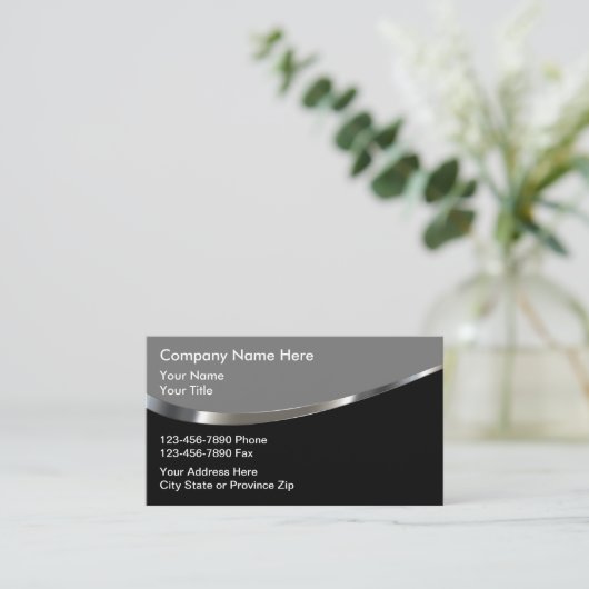 Moderne Glossy Accountant-Visitenkarten Visitenkarte (Stehend Vorderseite)