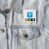 Moderne Glossy Information Symbols Button (Beispiel)