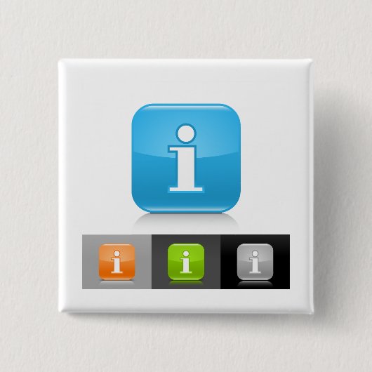 Moderne Glossy Information Symbols Button (Vorderseite)