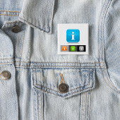 Moderne Glossy Information Symbols Button