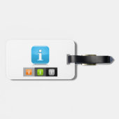 Moderne Glossy Information Symbols Gepäckanhänger (Rückseite horizontal)