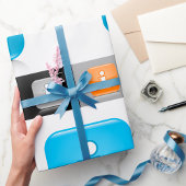 Moderne Glossy Information Symbols Geschenkpapier