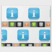 Moderne Glossy Information Symbols Geschenkpapier (Flach)