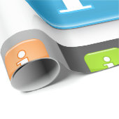 Moderne Glossy Information Symbols Geschenkpapier (Rolleneckpunkt)