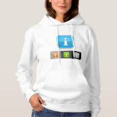 Moderne Glossy Information Symbols Hoodie (Vorderseite)