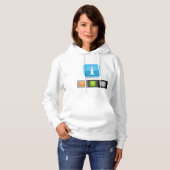Moderne Glossy Information Symbols Hoodie (Vorne ganz)