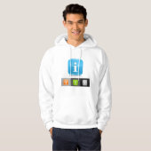 Moderne Glossy Information Symbols Hoodie (Vorne ganz)