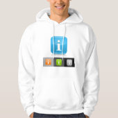Moderne Glossy Information Symbols Hoodie (Vorderseite)