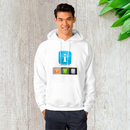 Moderne Glossy Information Symbols Hoodie