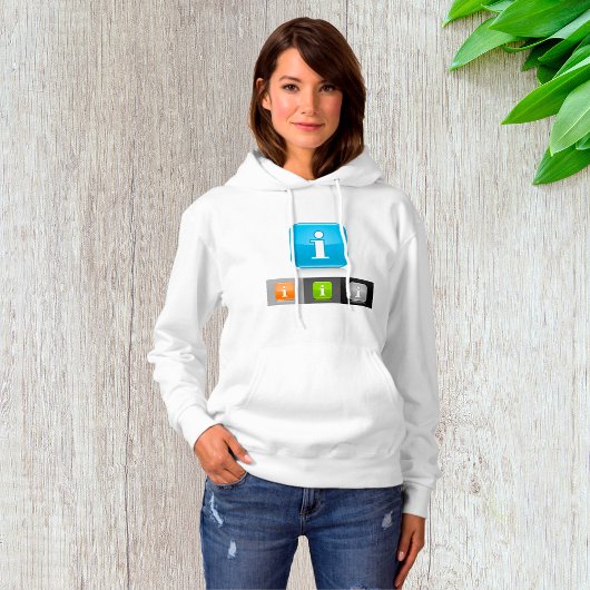 Moderne Glossy Information Symbols Hoodie