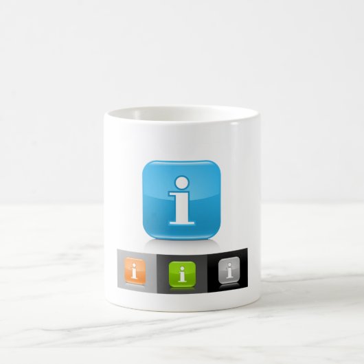 Moderne Glossy Information Symbols Kaffeetasse (Mittel)