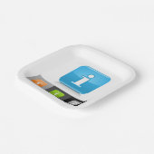 Moderne Glossy Information Symbols Pappteller (Gewinkelt)