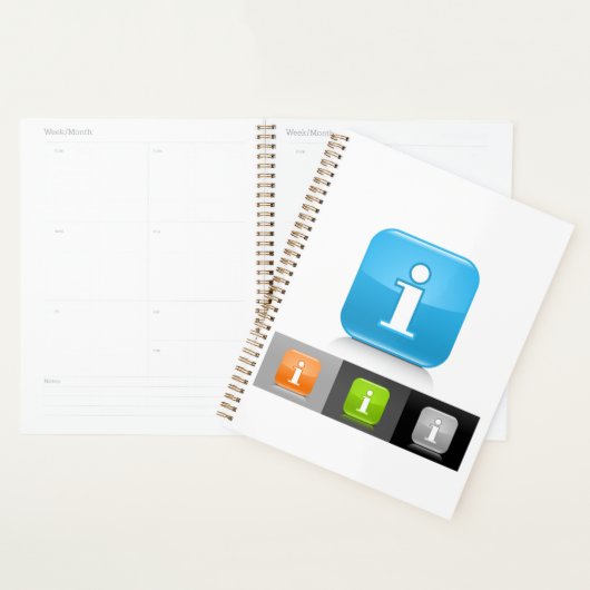 Moderne Glossy Information Symbols Planer (Anzeige)