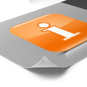 Moderne Glossy Information Symbols Poster (Ecke)